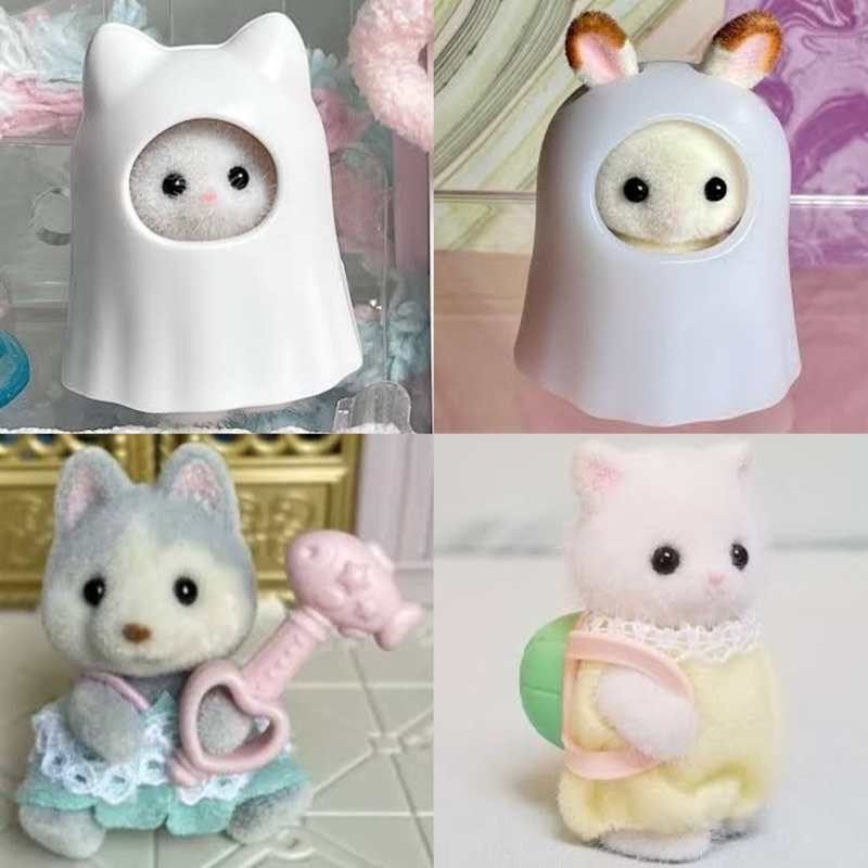 (READY STOCK SIAP KIRIM) Sylvanian families baby costume series - secret ghost bunny sylvanian ghost