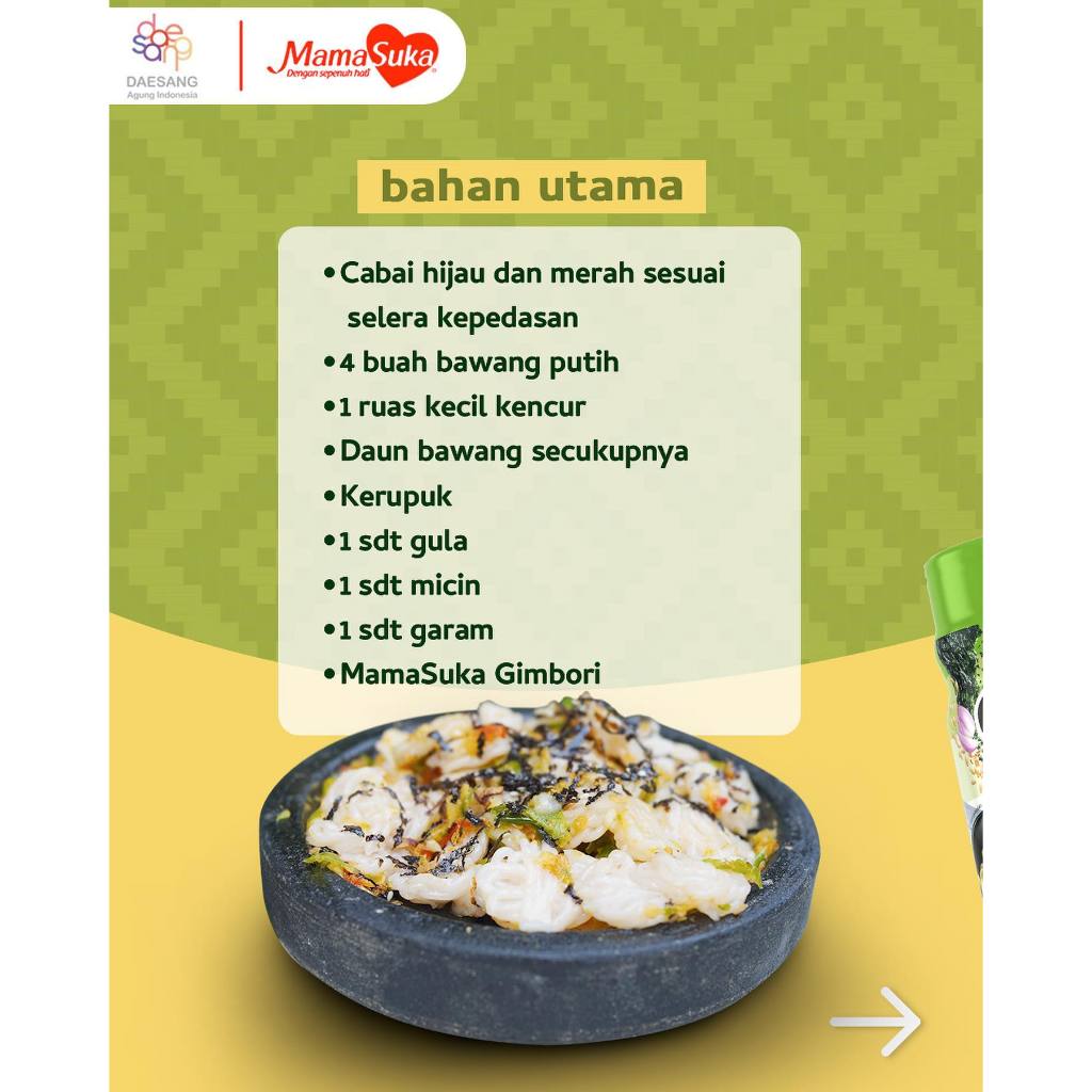 

Ay00! MAMASUKA Gim BRumput Laut Kering Tabur 50gr