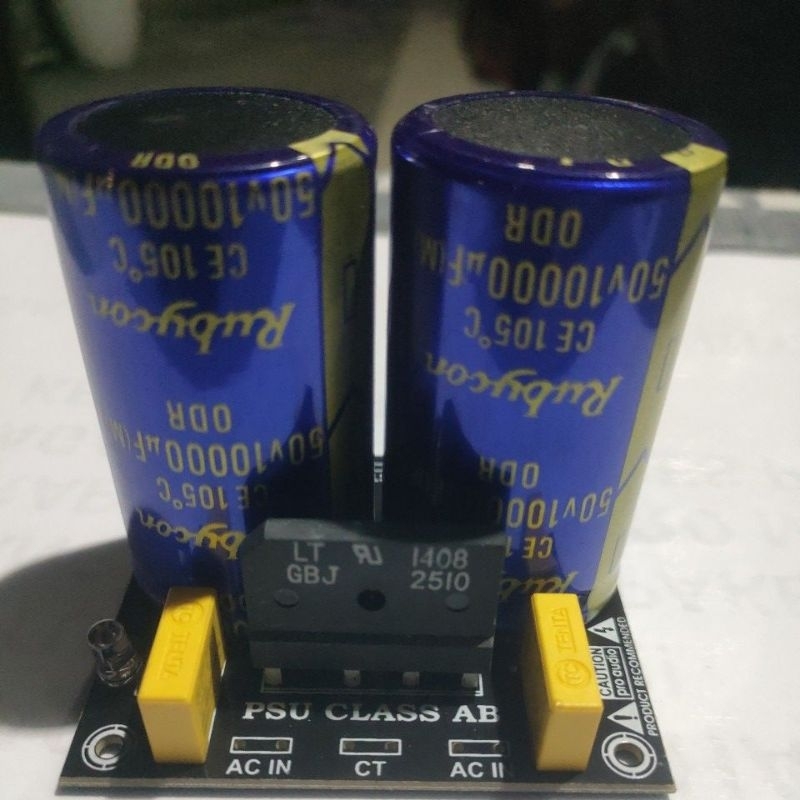 PSU 2 elco 10000uf 50vol Rubycon di lengkapi dioda 25a