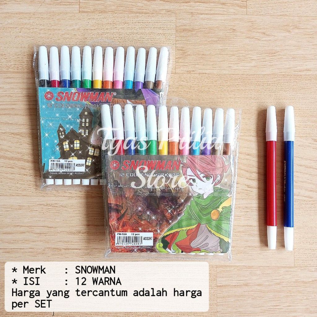 

SPIDOL KECIL 12 WARNA SNOWMAN