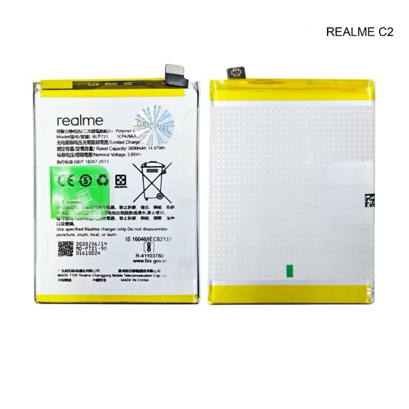 BATRE / BATERE / BATERAI REALME C2 BLP721 ORI