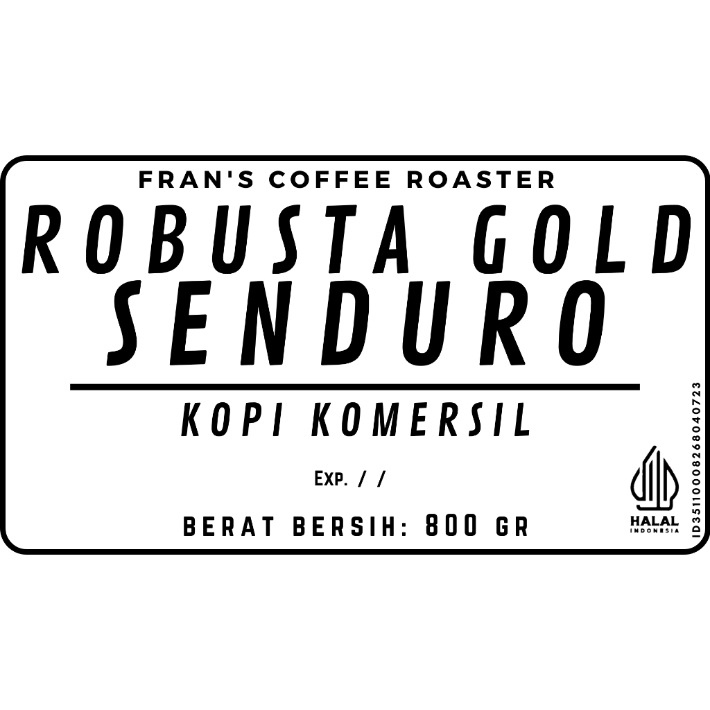 

Kopi Robusta Gold 800gr Murni | Grosir | Bubuk / Roast Bean Biji | Semeru Lumajang | Frans Coffee