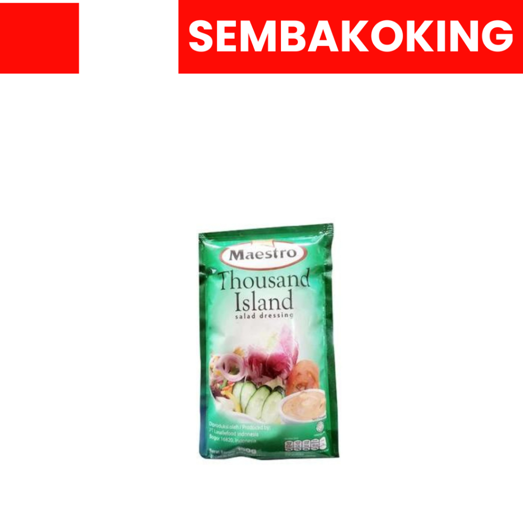 

MAESTRO THOUSAND ISLAND SACHET 100GR SALAD DRESSING SAUCE HALAL