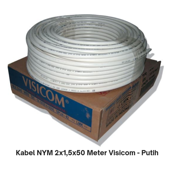 KABEL NYM VISICOM 2 X 1,5mm X 50METER 1 ROLL 50METER