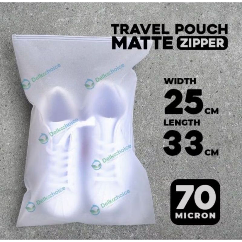 Travel Pouch Organizer Potrait 25x33 / Plastik Pouch Ziplock Serbaguna Delkochoice