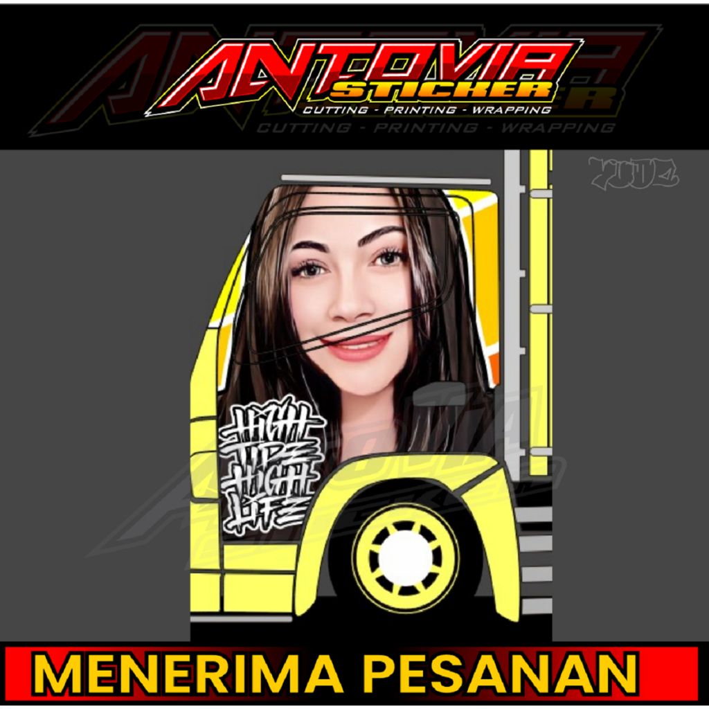 

Stiker Decal + Blok Pintu Samping Truk + Bisa Custom Desain