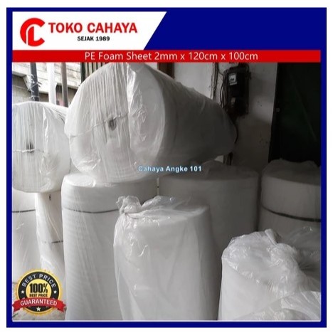 

PE Foam Sheet 2mm x 120cm x 100cm ( Parket, Lapisan Tas, Wrapping )