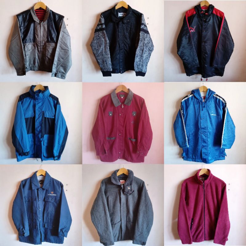 Jaket Vintage, Gorpcore, Parka, Bomber, Gelembung