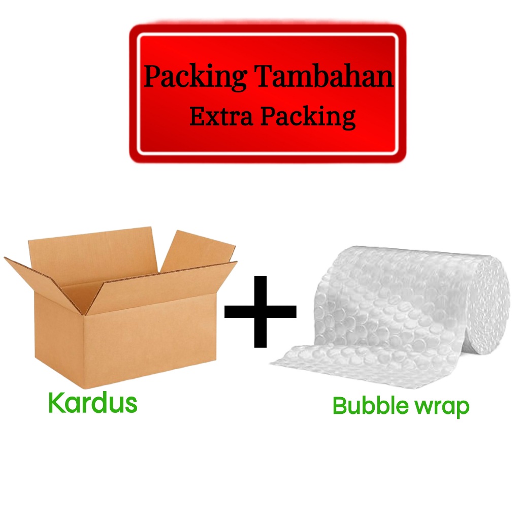 

TAMBAHAN PACKING AMAN EXTRA PACKING DUS DAN BUBBLE