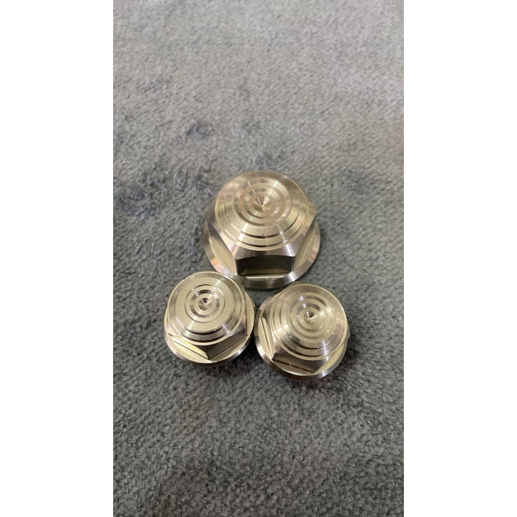 Tutup komstir dan as shock satria fu fu fi  stenlis stainless inox made in vietnam