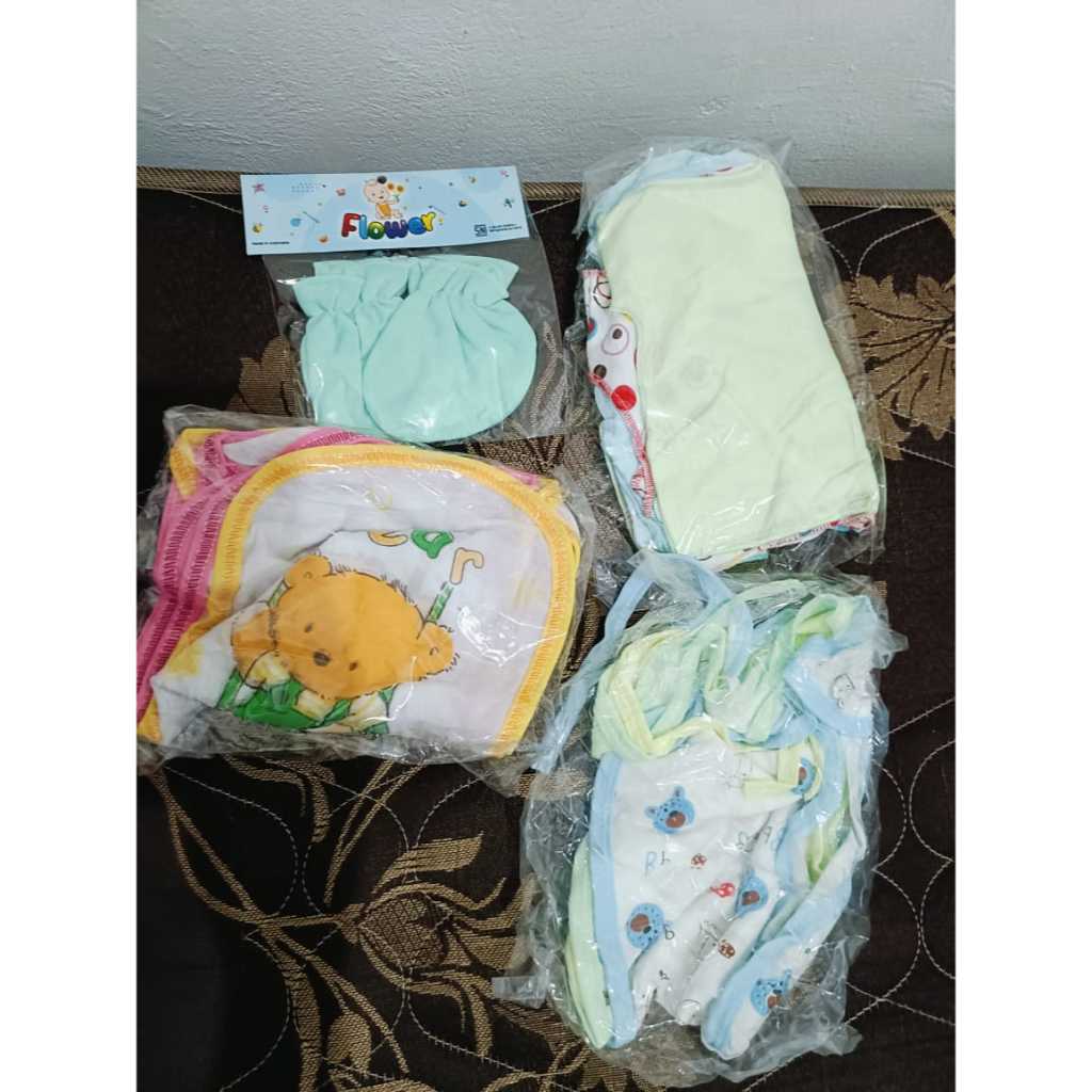 PAKAIAN SET NEWBORN, GURITA IBU SIZE S, GENDONGAN BAYI, TEMPAT MAKAN BAYI SET,  BANTAL SET BAYI NEWB