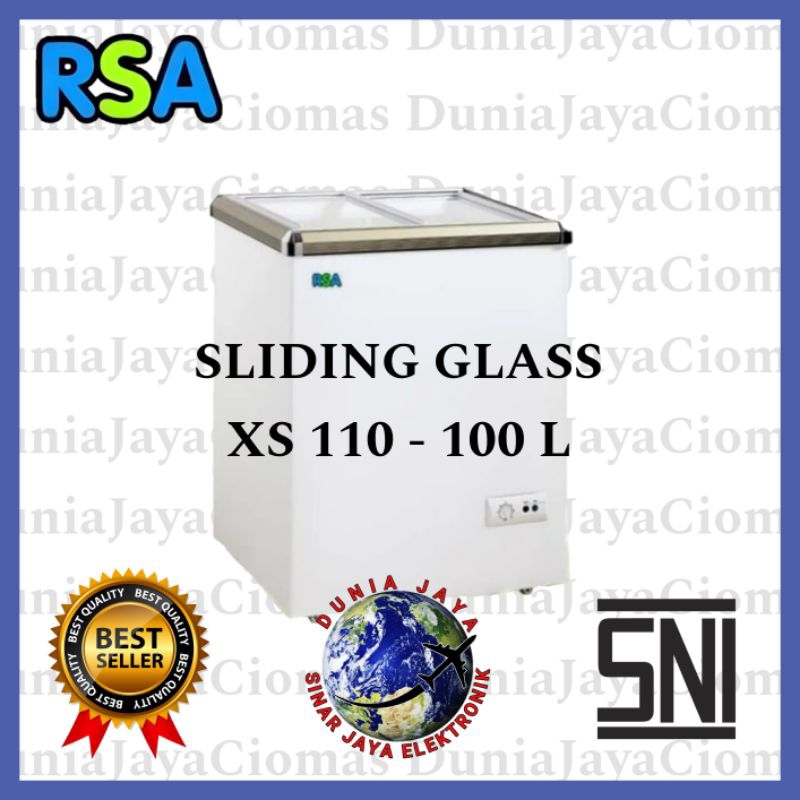 RSA FREEZER SLIDING GLASS / FREEZER KACA XS 110 - XS110 100 LITER