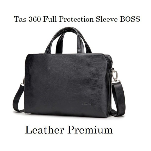 Microsoft Surface Pro 9 Tas Selempang Sleeve Premium Leather Black
