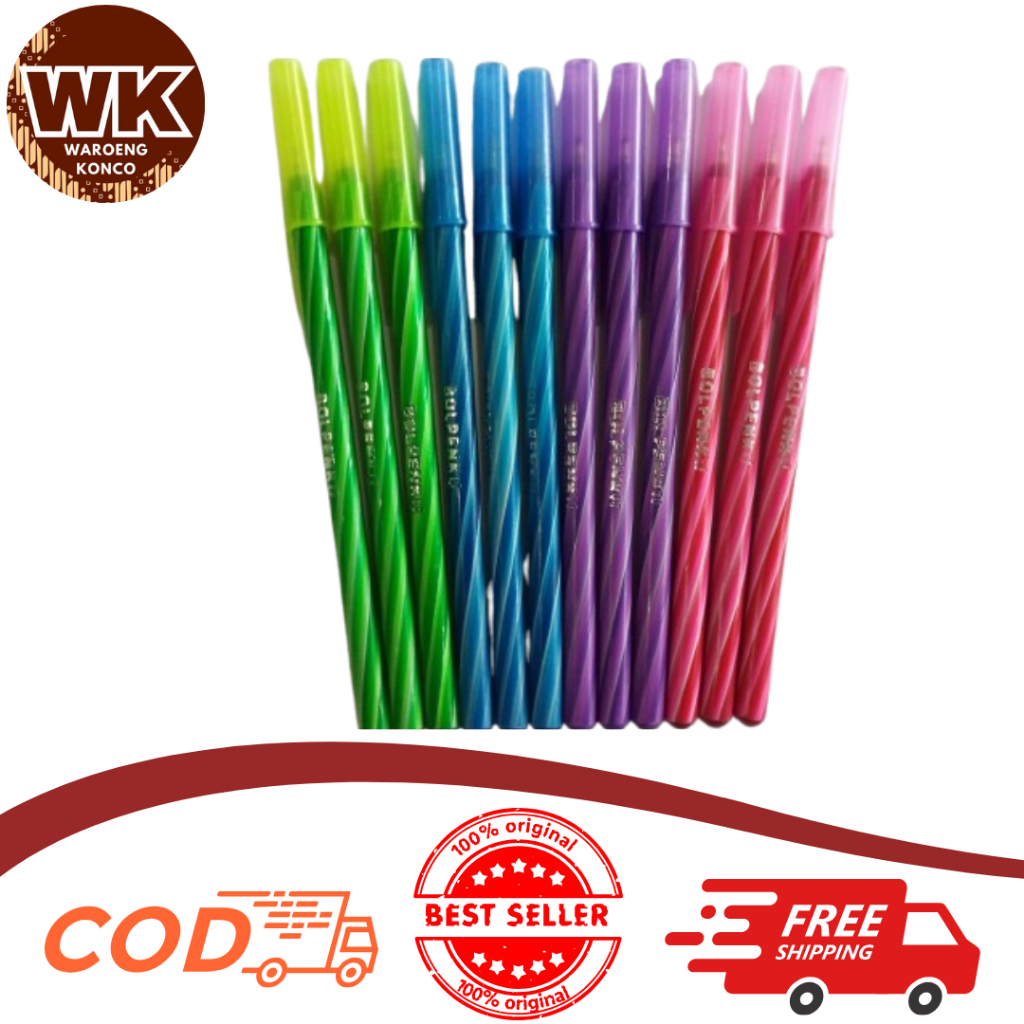

Ball Pen Pulpen Pena Bolpenku Spiral 1 Box 12 Pcs