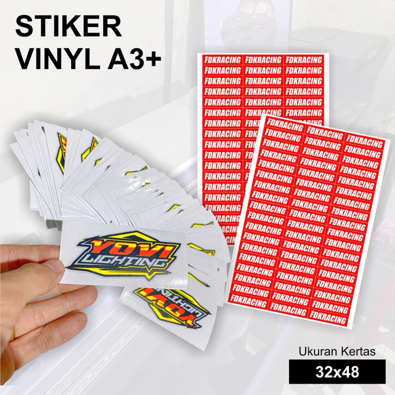 CETAK STIKER VINYL A3+ | CETAK STIKER CUSTOM | CETAK STICKER | CETAK STIKER CUTTING