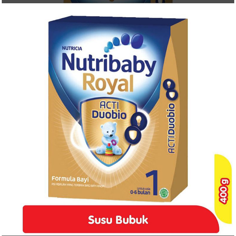 NUTRIBABY ROYAL 1 actiduobio susu formula bubuk bayi 0-6 bulan 400gram