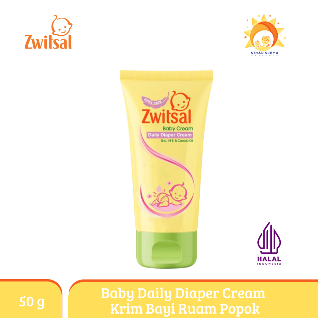 Zwitsal Baby Daily Diaper Cream Extra Care 50g - Krim Bayi Ruam Popok/ Merawat Ruam Popok