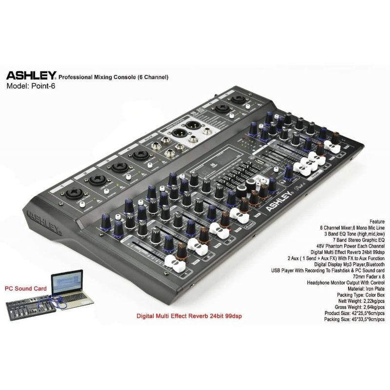 mixer ashley point 6 original mixer audio 6 channel ashley point6