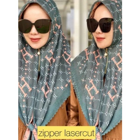 Hijab/jilbab instan zipper Voal Motif Premium Lasercut / /Hijab voal palestina / hijab voal palestin