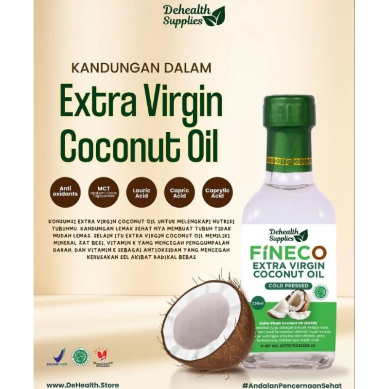 

De Health Supplies | EXTRA VIRGIN COCONUT OIL | Minyak Kelapa Murni