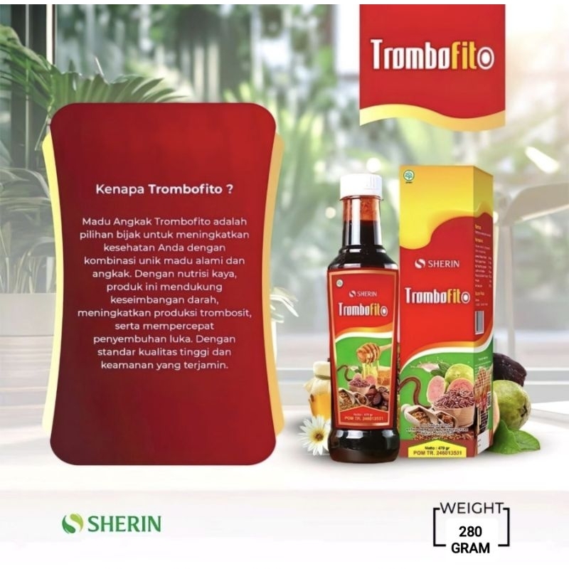 

TROMBOFITO 280 Gram - Madu Angkak Plus Herbal Menjaga Kestabilan Trombosit