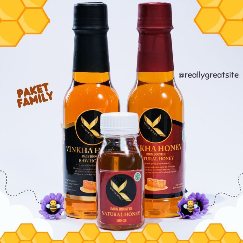 

Vinkha Honey Raw Honey Paket Family Madu Murni Tanpa Campuran ada Hasil Uji Lab
