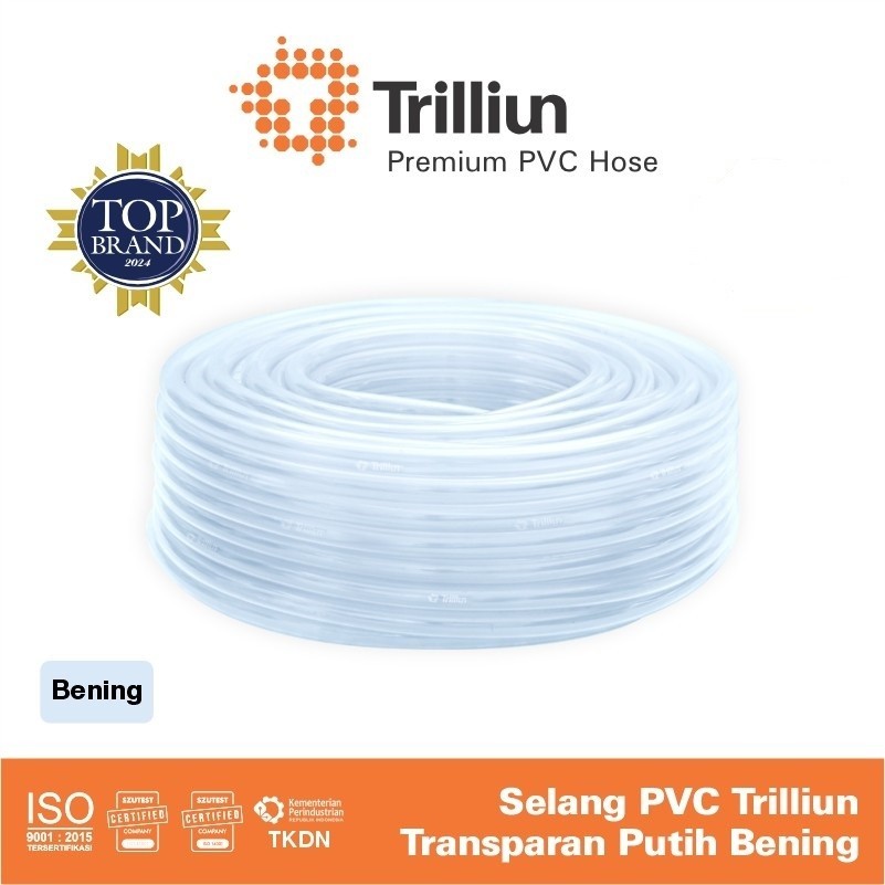 Selang Air Transparant Bening Trilliun 1/4 " inch Per Meter
