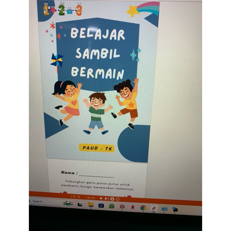 

LATIHAN SOAL TK / PAUD BELAJAR SAMBIL BERMAIN 34 LEMBAR
