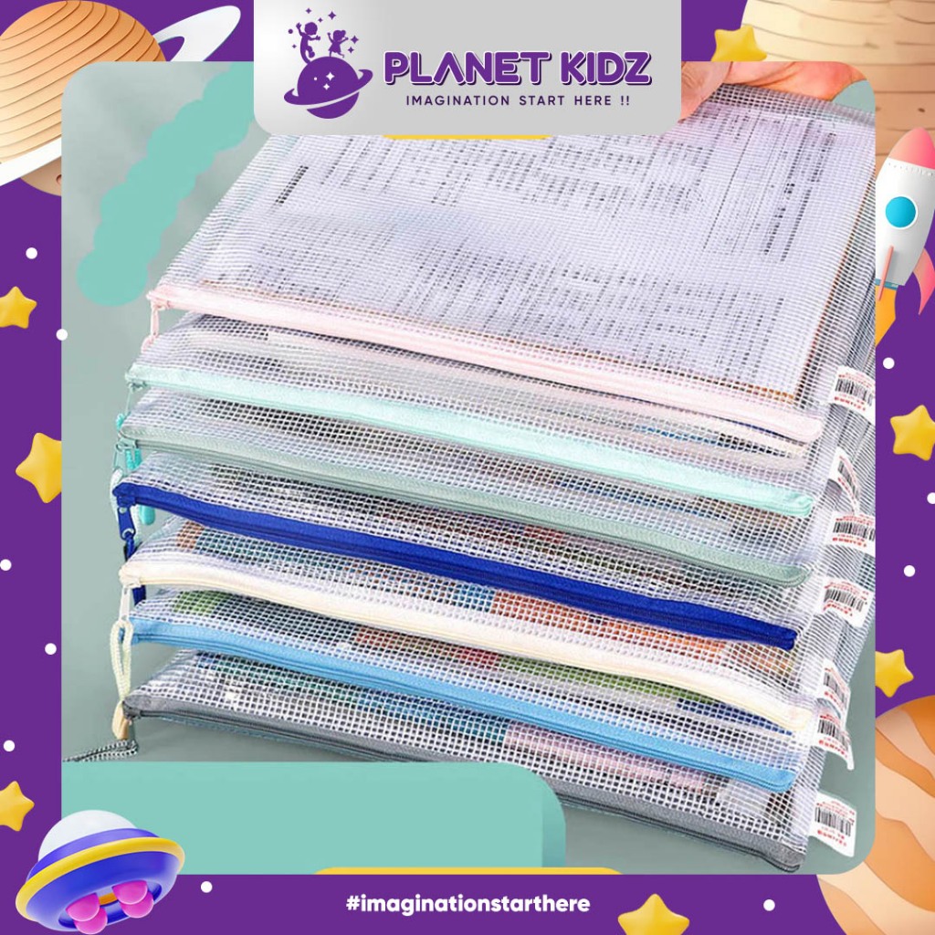 

PLANETKIDZ FK310 Map File plastic A4 Zipper Bag A4 Map Zipper Map Jaring Map Resleting Tas Pouch A4