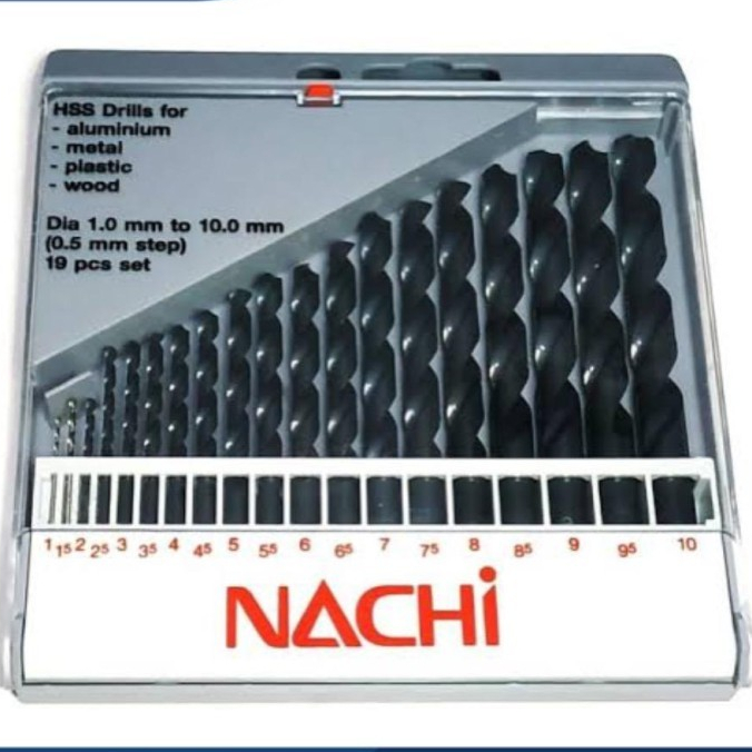 Mata Bor Besi Set Nachi 1-10 mm