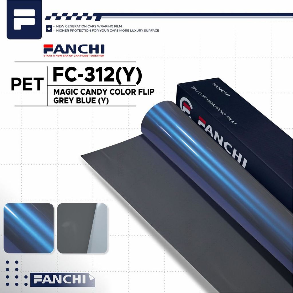 

ROLL Sticker FANCHI FC-312 (Y) Y-312 Magic Flip Grey Blue PET 152CM ROLL