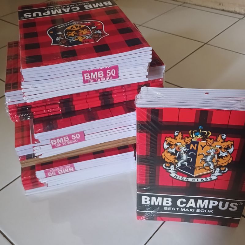 

BUKU TULIS BMB CAMPUS ISI 10 BUKU / 1 PAK 50 LEMBAR REALL