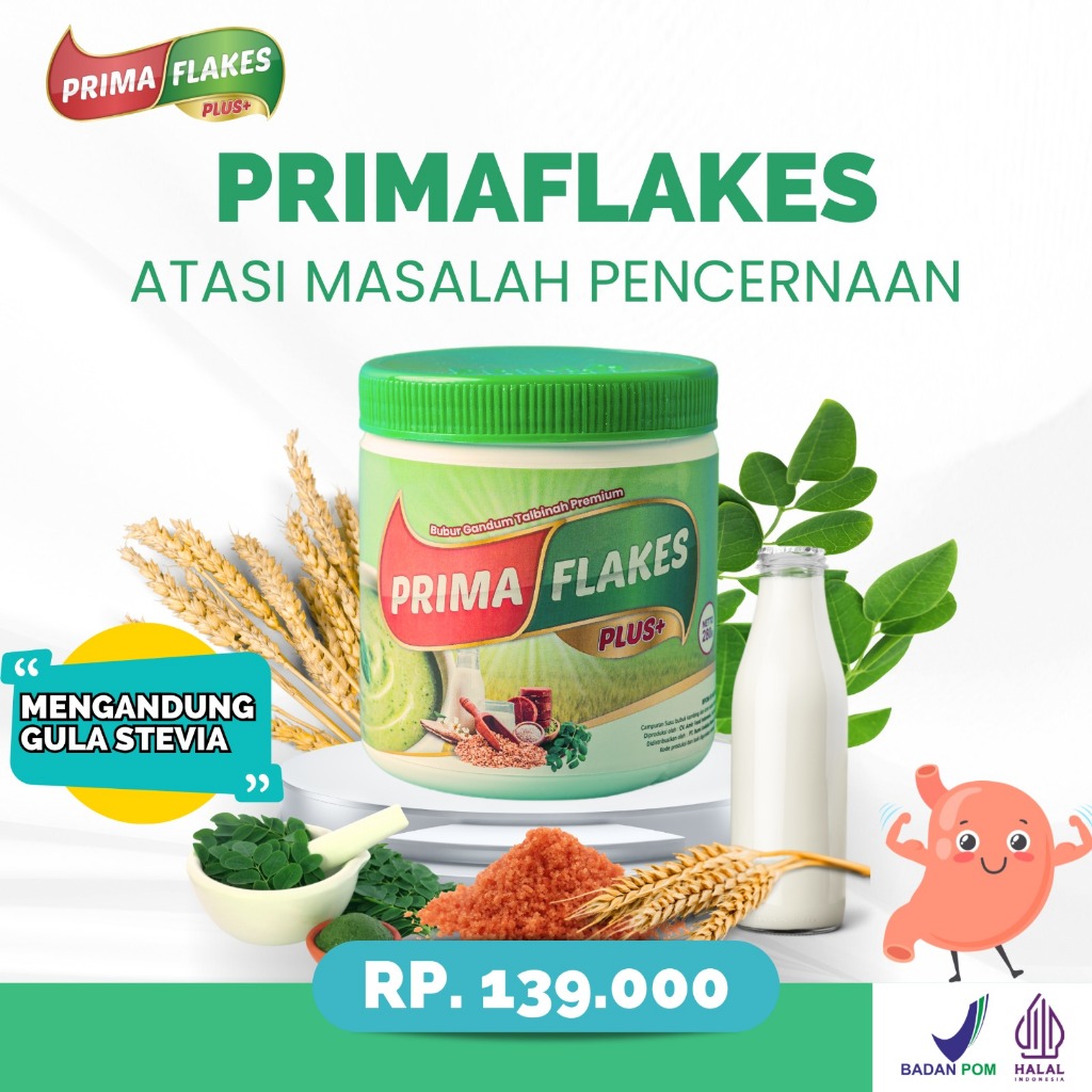 

QH PRIMAFLAKES BUBUR SEREAL GANDUM TALBINAH BANTU ATASI MAAG ASAM LAMBUNG GERD