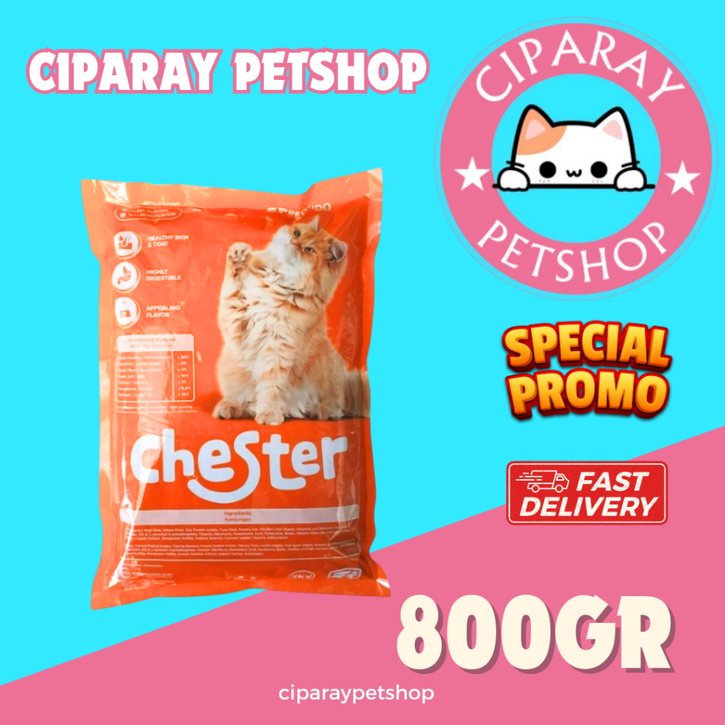 CHESTER makanan kucing 1kg CHESTER CAT FOOD