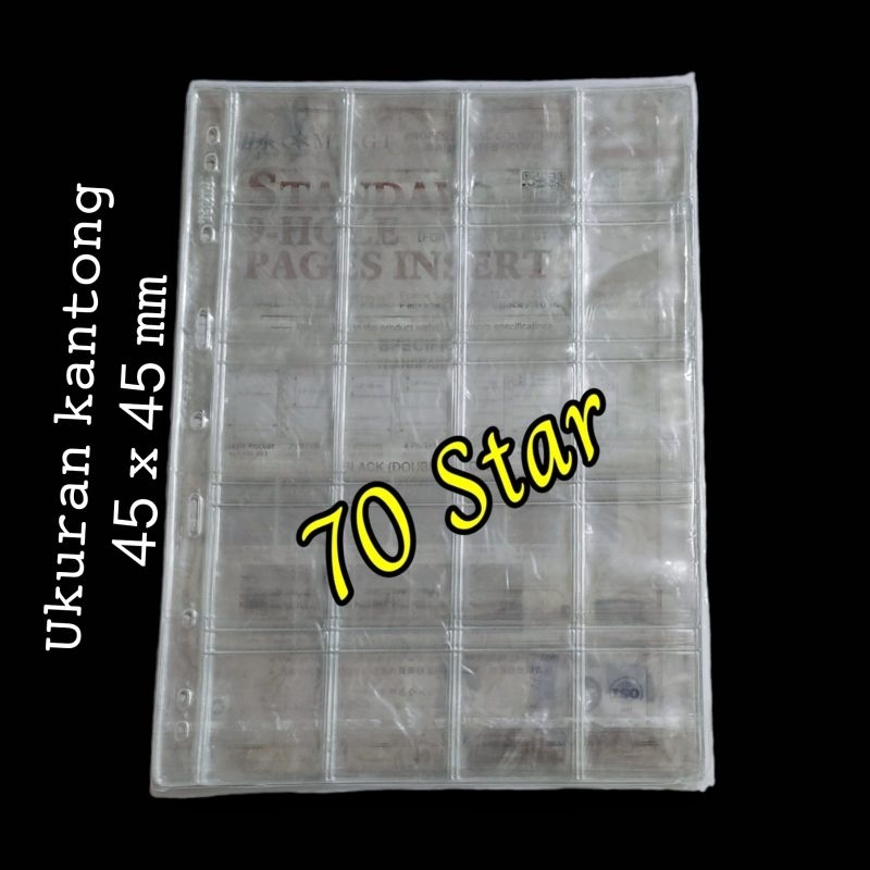 Refil Koin 20 kantong Mingt, isi 10 Lembar Refil tempat penyimpanan koin