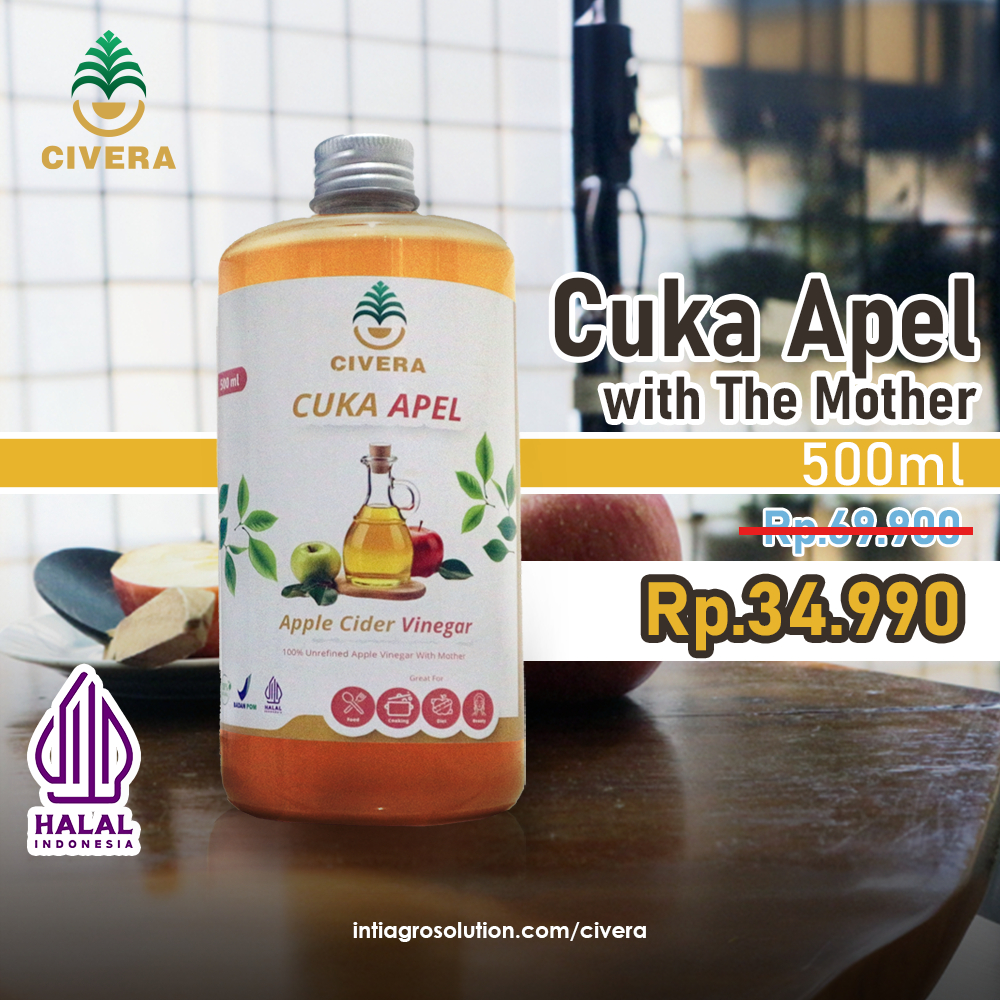 

Civera Cuka Apel 500ml Natural with The Mother - Cuka Apel Original untuk Kesehatan