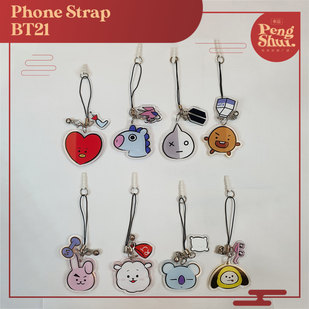 Phone Strap Gantungan Kunci Handphone Phonestrap Keychain BT21 BTS