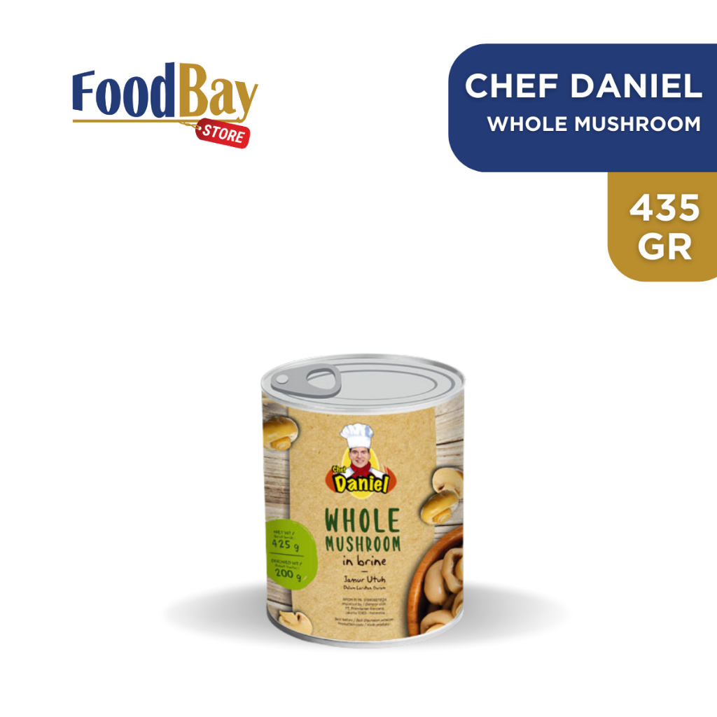 

CHEF DANIEL Whole Mushroom in Canned Jamur Kancing Kaleng 425 Gr