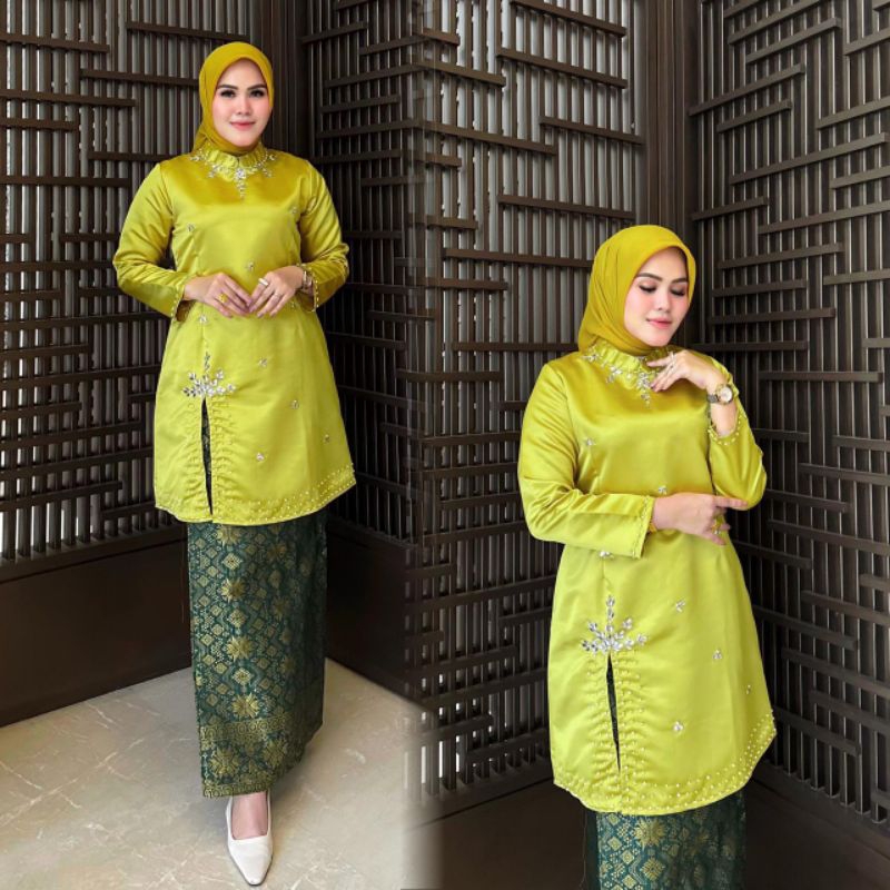 Atasan Kebaya kurung Melayu Malaysia // kebaya kurung tafeta Payet // kebaya tunik Payet // kebaya t