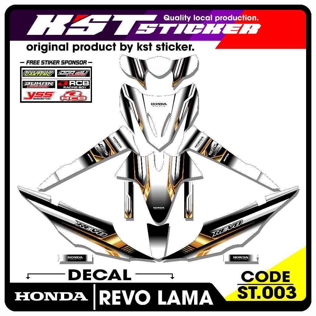 Striping Revo Lama - Sticker Striping Honda Revo Lama. ST.003