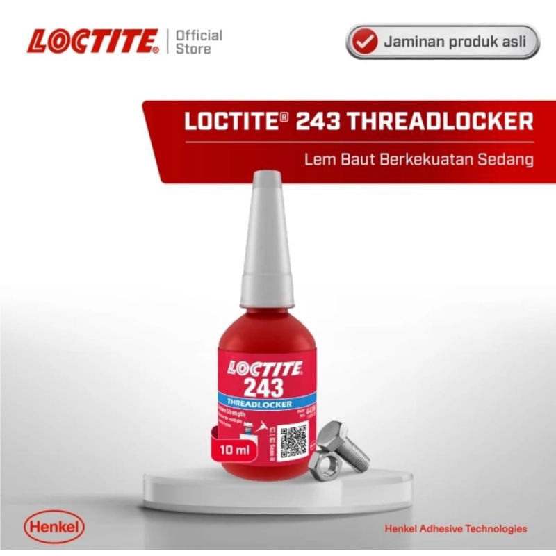 LOCTITE 243 Threadlocker 10ml Lem Baut Medium Strength