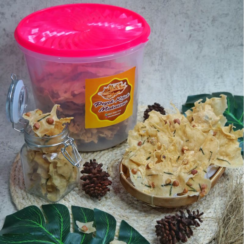 

keripik peyek kacang ukuran toples 10 liter
