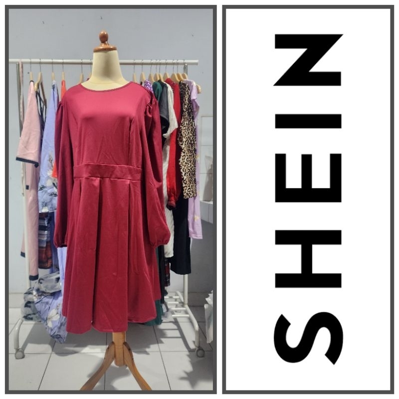 DRESS / MERK SHEIN CURVE/PLUS SIZE/BIG SIZE/ LD 110-120cm
