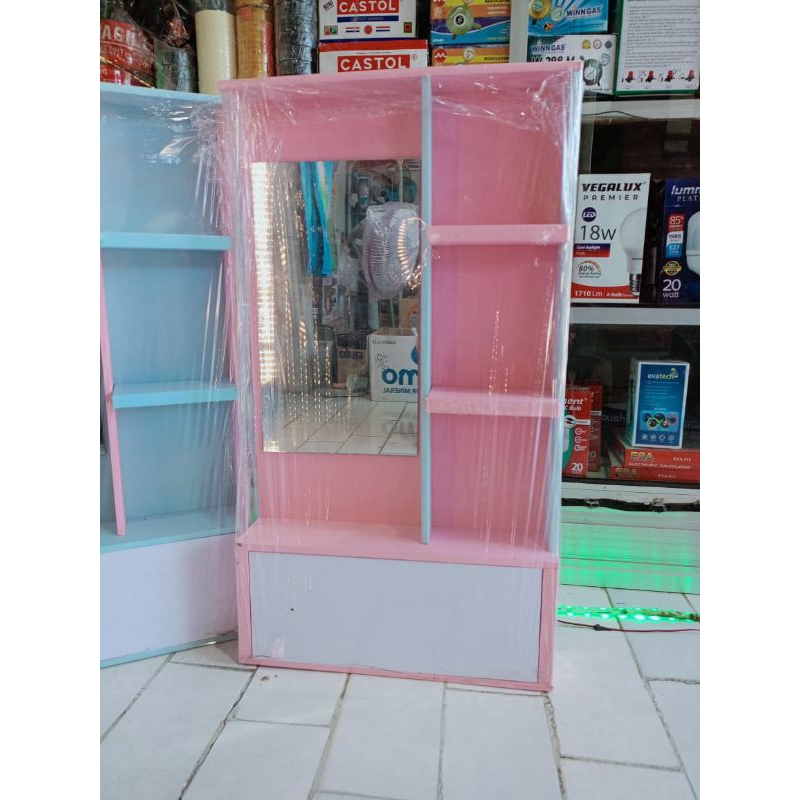 CERMIN Rias Tempel/Cermin Rias Gantung/Kaca Rias Meja Minimalis/Rak Kosmetik