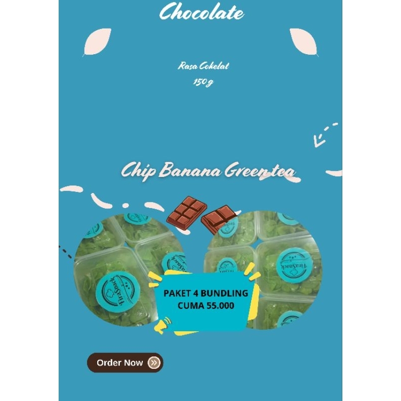 

Keripik Pisang Cokelat Green Tea,Berat 250g/Box