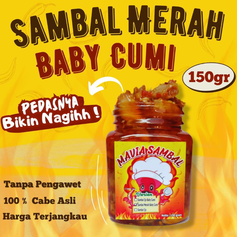 

Mavia Sambal - Sambal Baby Cumi 150 gr