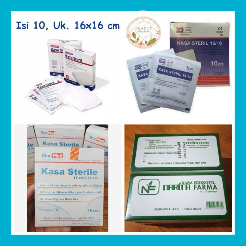 Kasa Steril Onemed /Gidcare 16x16 cm isi 10,16,20,50 pcs