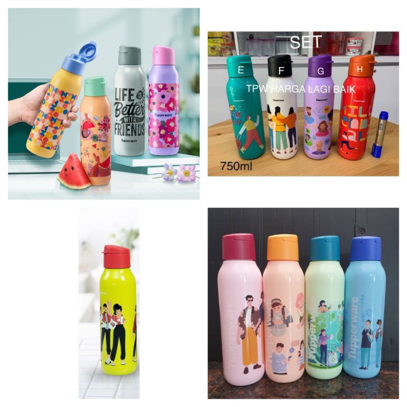 eco fancy 750 ml Tupperware botol flip 750ML eco bottle 750ml