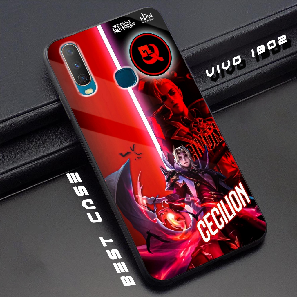 Case VIVO 1902 - Casing Hp VIVO 1902 - Motif ( ML ) - Silikon Hp  VIVO 1902 - Softcase Glass Kaca - 