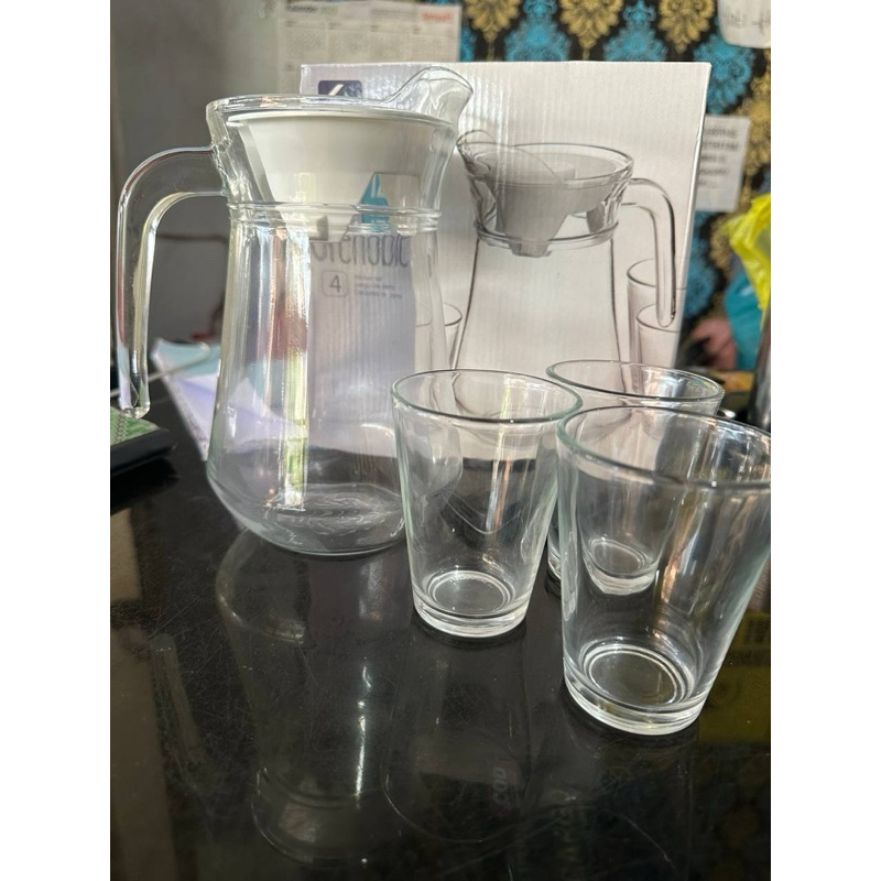 Teko gelas bening bahan kaca tebal (free bubble wrap)